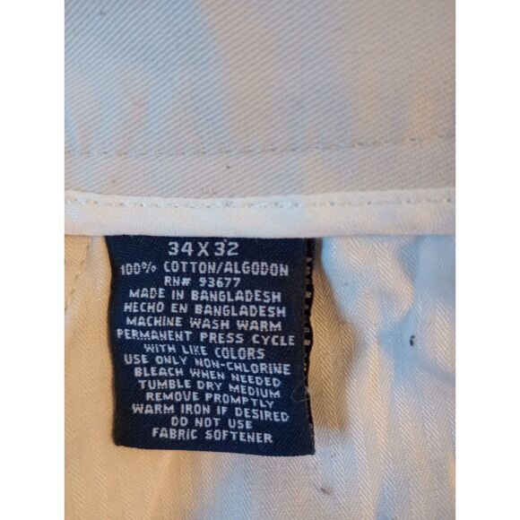 St. Johns Bay Men's Size 34X32 Worry-Free Tan Chino Career Pants - Picture 6 of 6